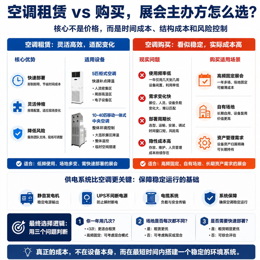 空调租赁 vs 购买，展会主办方怎么选？