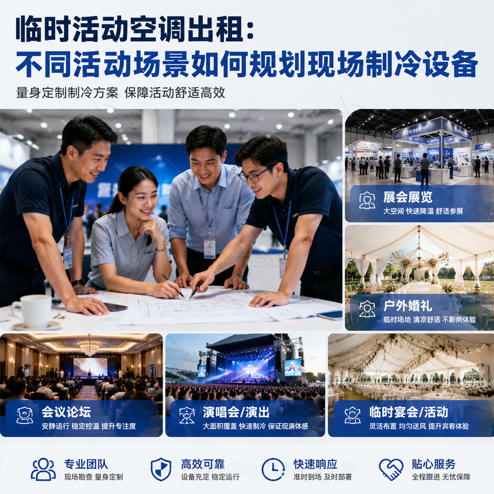 临时活动空调出租：不同活动场景如何规划现场制冷设备