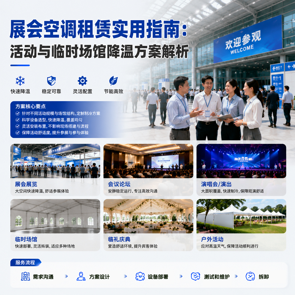 展会空调租赁怎么选：冷量估算与设备配置