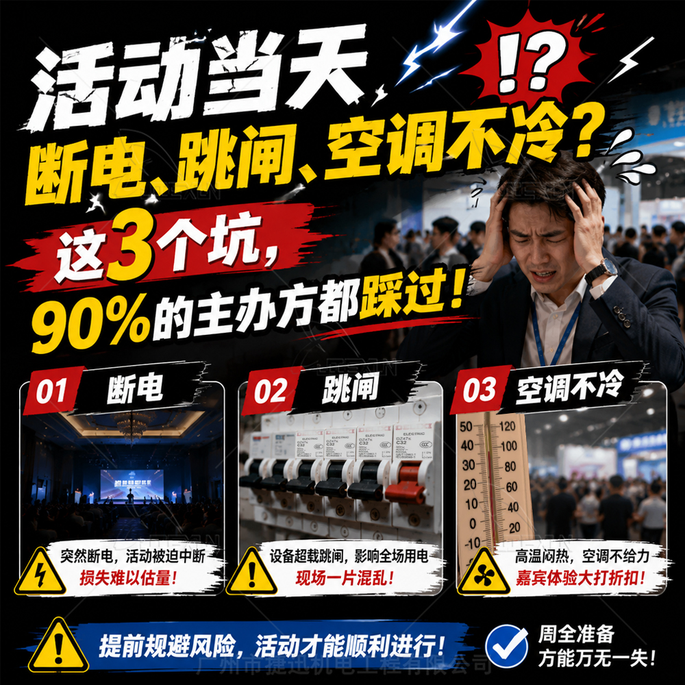活动当天断电、跳闸、空调不冷？这3个坑，90%的主办方都踩过