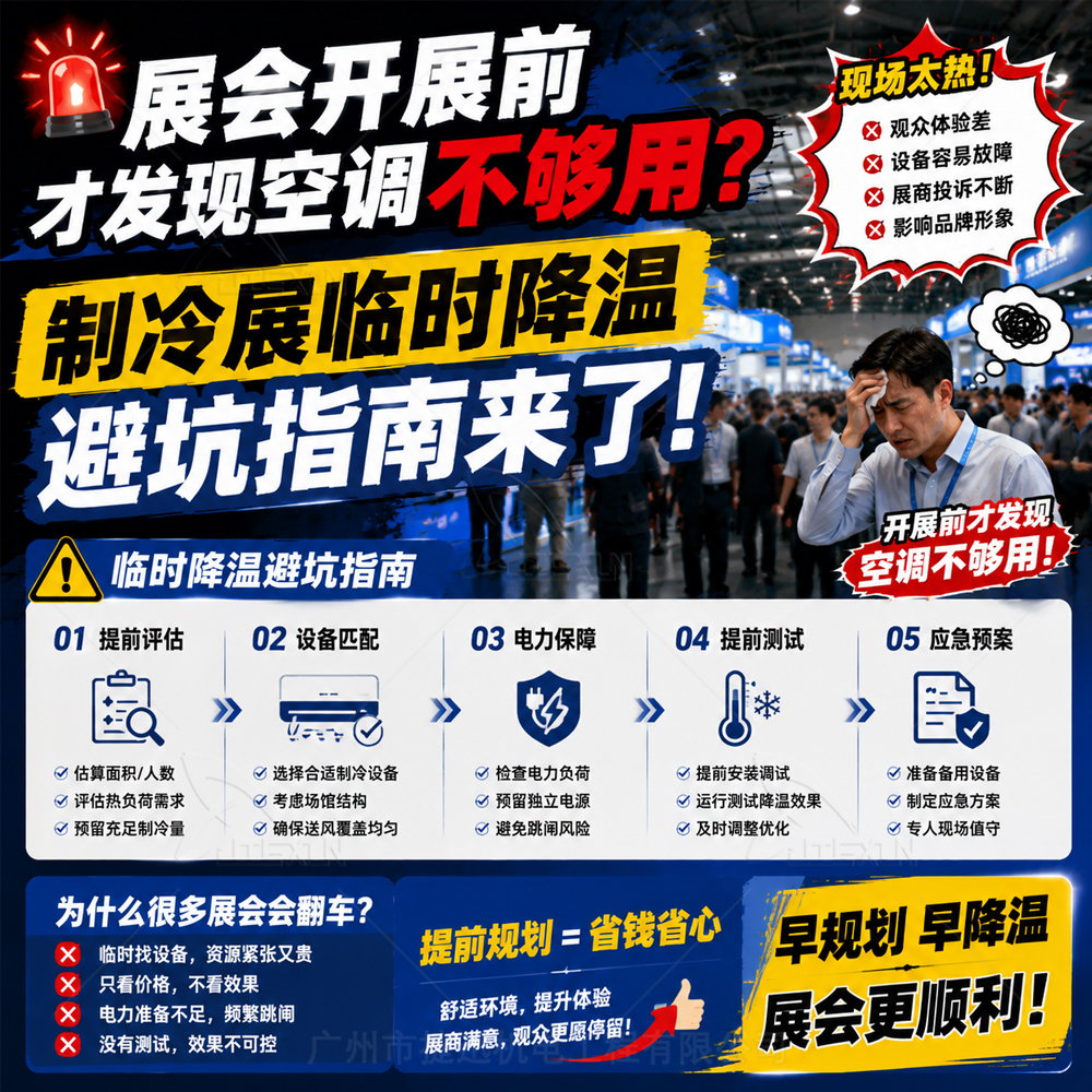 展会开展前才发现空调不够用？制冷展临时降温避坑指南来了