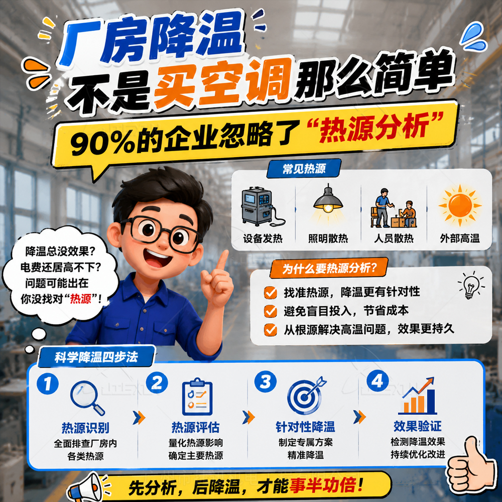 厂房降温不是买空调那么简单，90%的企业忽略了“热源分析”