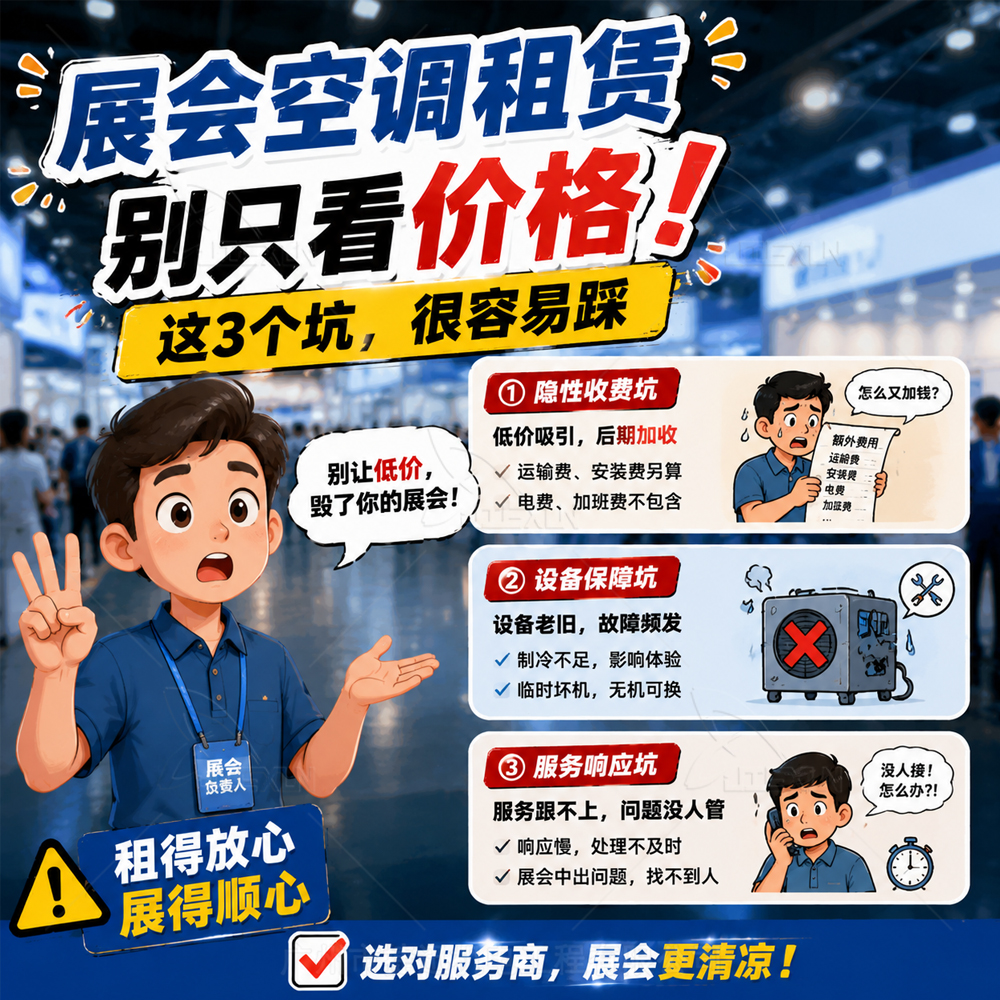 展会空调租赁别只看价格！这3个坑，很多参展商开幕后才发现
