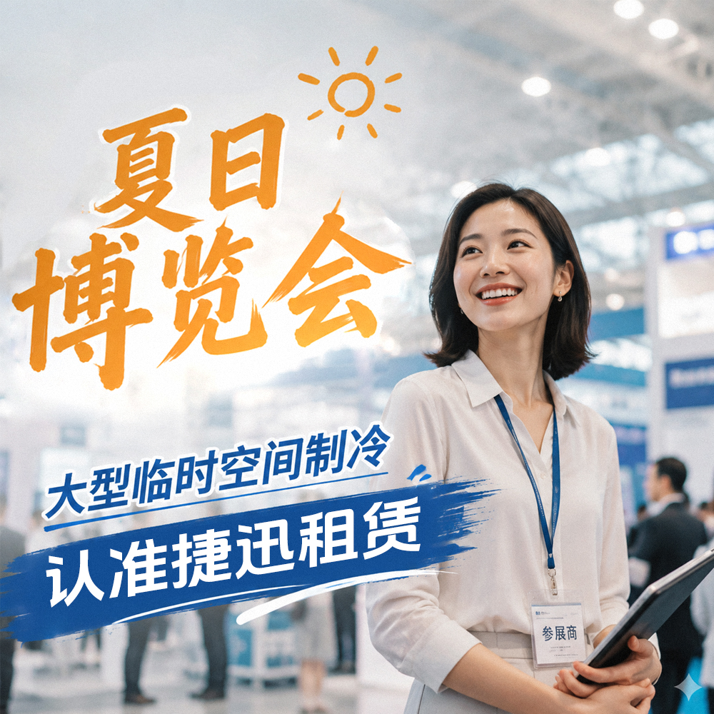 亲历夏日博览会,大型临时空间制冷认准捷迅租赁