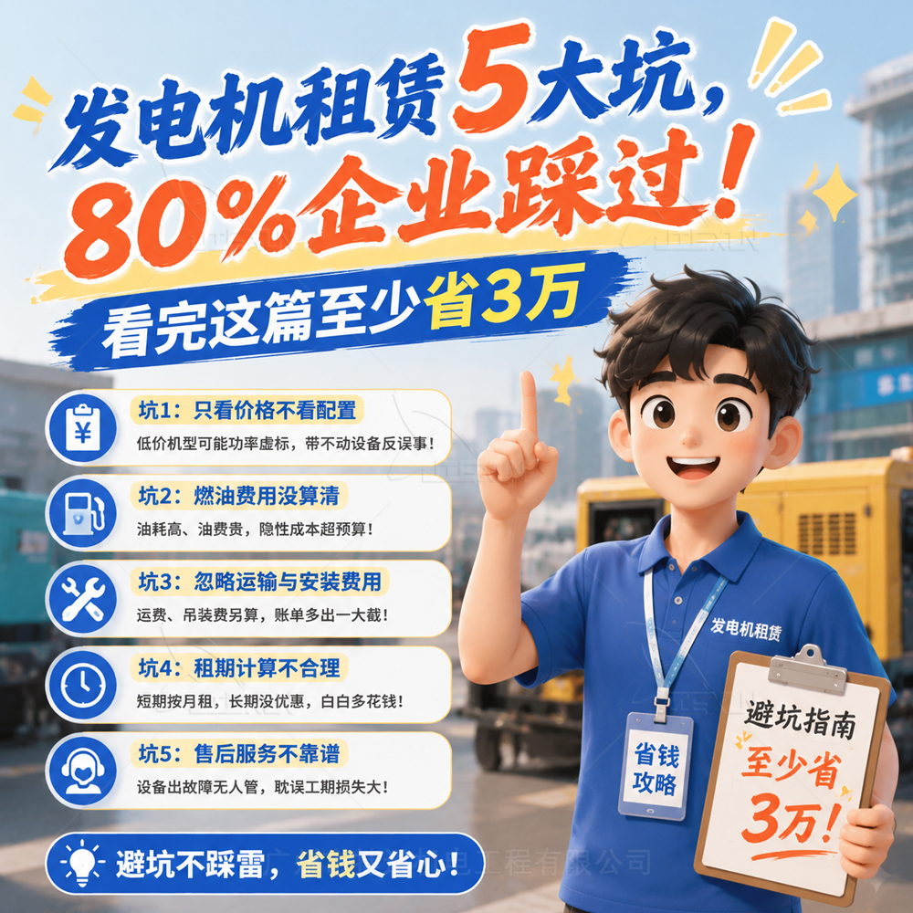 发电机租赁5大坑，80%企业踩过！看完这篇至少省3万