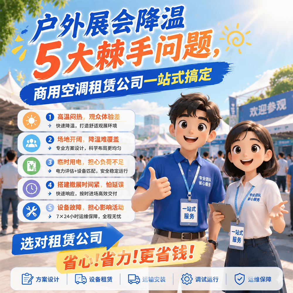 户外展会降温 5 大棘手问题，商用空调租赁公司一站式搞定