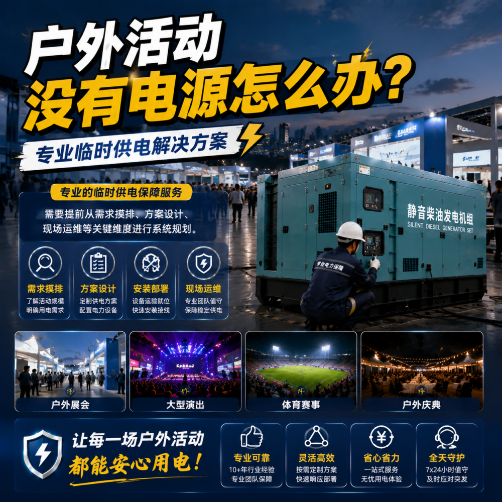 户外活动没有电源怎么办?临时供电解决方案介绍
