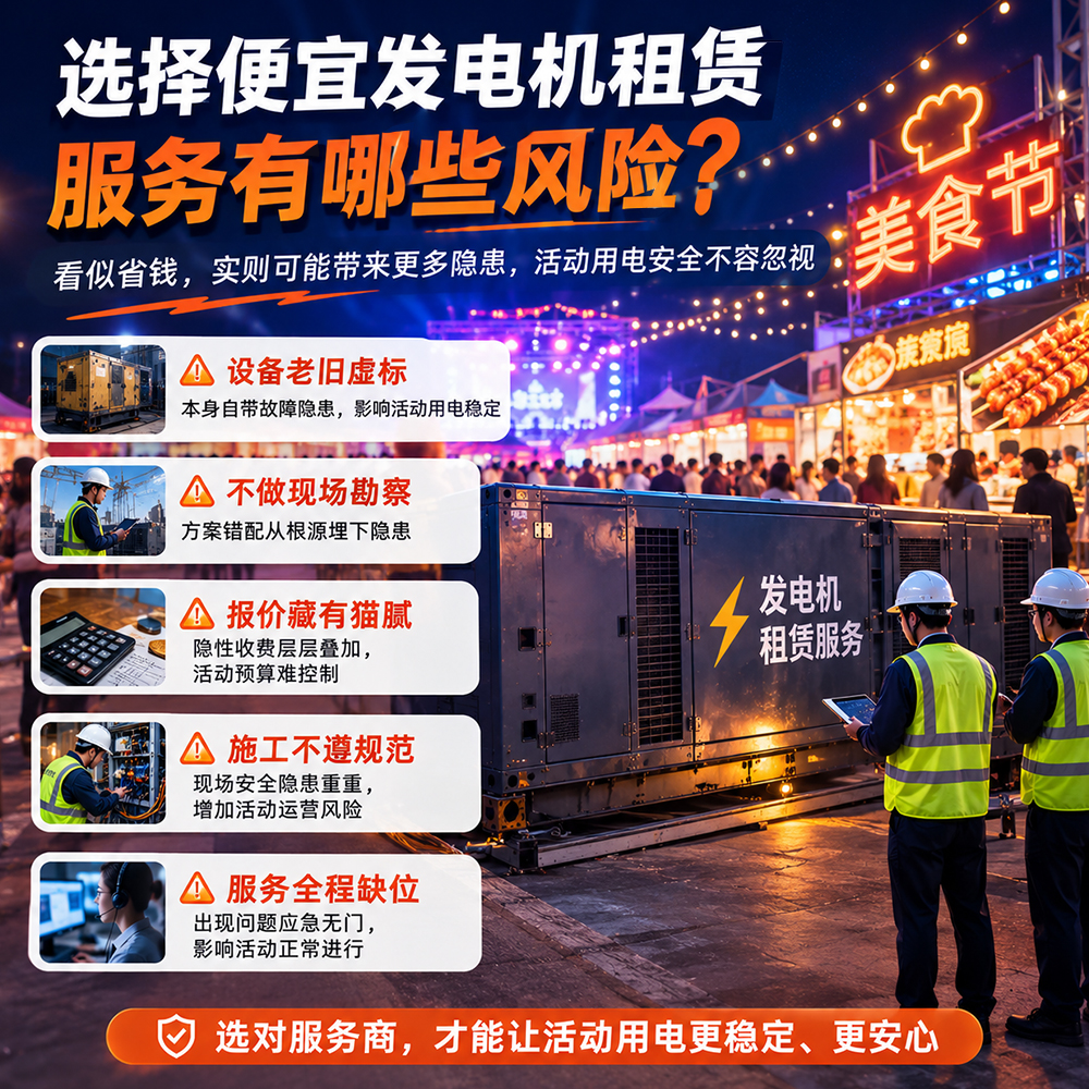 选择便宜发电机租赁服务有哪些风险?