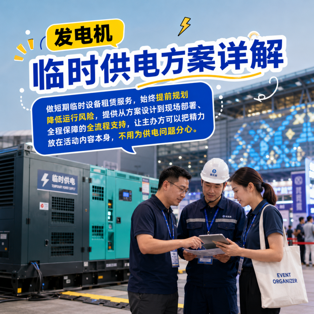 户外活动没有市电怎么办?发电机临时供电方案详解