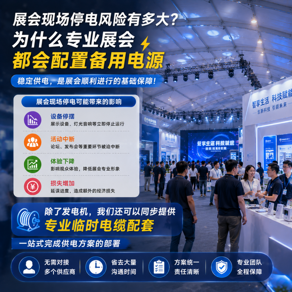 展会现场停电风险有多大？为什么专业展会都会配置备用电源