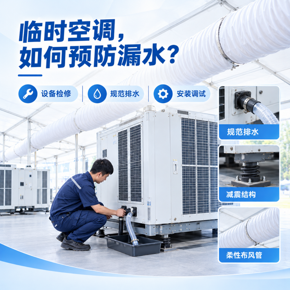 租临时空调给活动做降温,会不会出现漏水、噪音大的问题?
