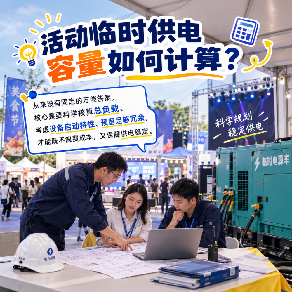 3000㎡展会需要多少发电机?活动临时供电容量如何计算?