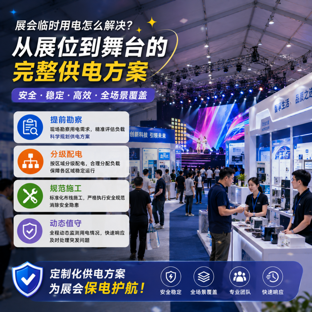 展会临时用电怎么解决？从展位到舞台的完整供电方案