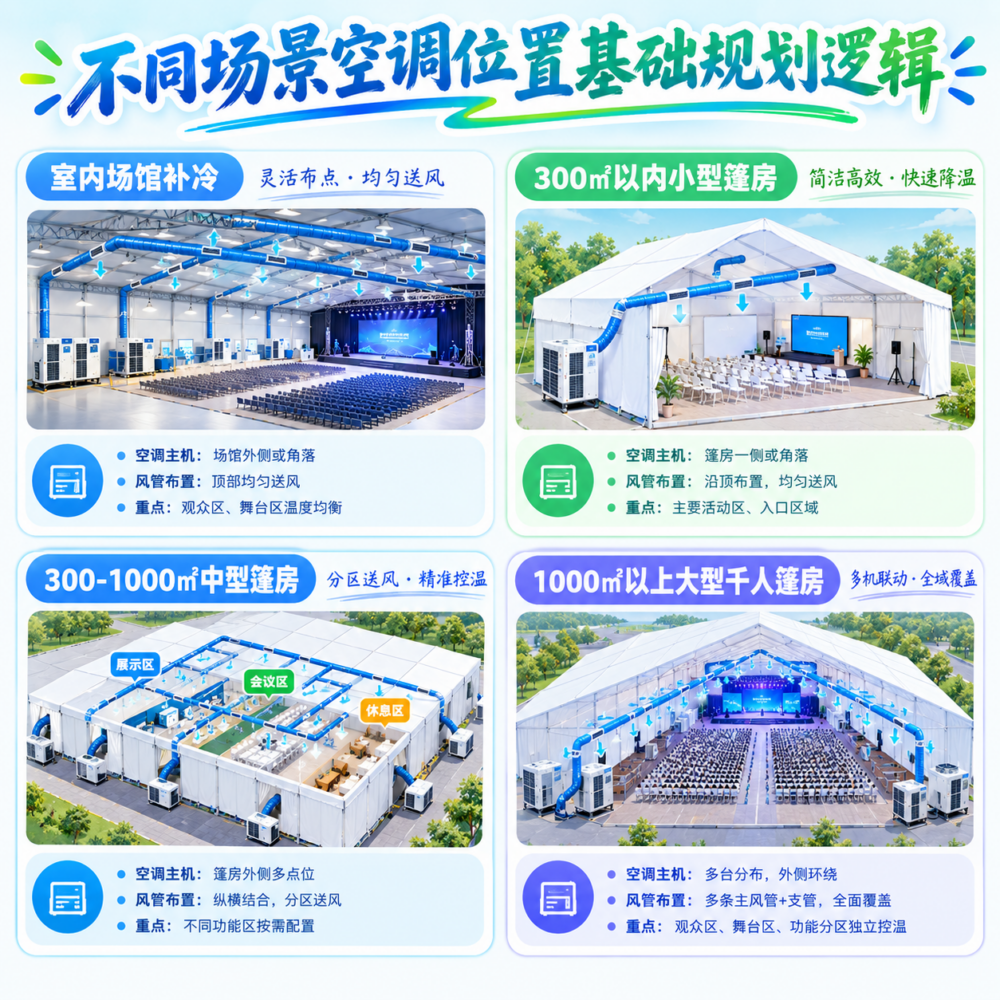 临时活动现场怎么合理规划空调位置?基础配置逻辑