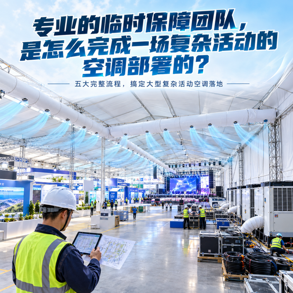 专业的临时保障团队，是怎么完成一场复杂活动的空调部署的？