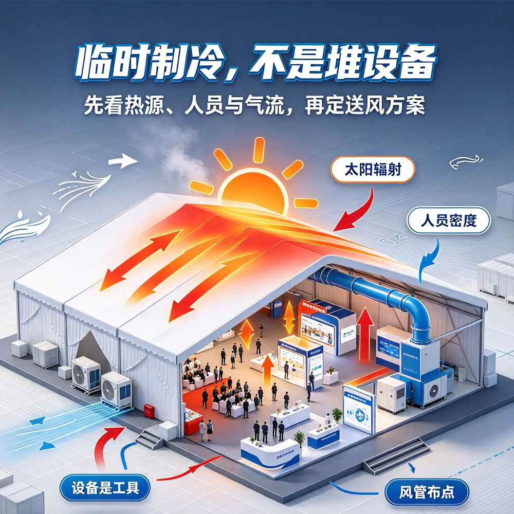 帐篷篷房制冷效果差？问题可能不在空调匹数，而在送风方案